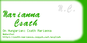 marianna csath business card